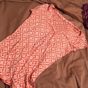 Orange and white t shirt